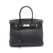 Pre-owned Leather handbags Hermès Vintage , Black , Dames