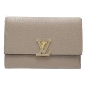 Pre-owned Leather wallets Louis Vuitton Vintage , Gray , Dames