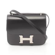 Pre-owned Canvas shoulder-bags Hermès Vintage , Black , Dames