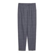 Gestreepte wolmix wortelbroek Max Mara Studio , Gray , Dames