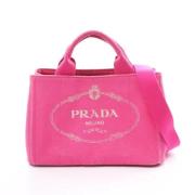 Pre-owned Canvas prada-bags Prada Vintage , Pink , Dames