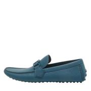 Pre-owned Leather flats Louis Vuitton Vintage , Blue , Heren