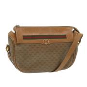 Pre-owned Canvas gucci-bags Gucci Vintage , Beige , Dames