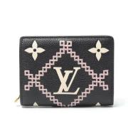 Pre-owned Leather wallets Louis Vuitton Vintage , Black , Dames