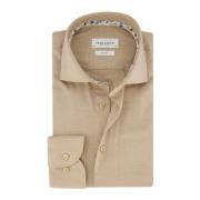 Beige Overhemdjurk met Slim Fit Profuomo , Beige , Heren