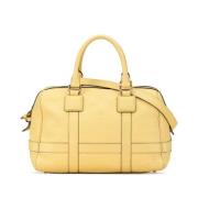 Pre-owned Leather handbags Loewe Pre-owned , Yellow , Dames