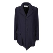 Geborstelde Afwerking Knoopjas Comme des Garçons , Blue , Dames