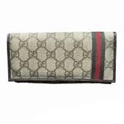 Pre-owned Canvas wallets Gucci Vintage , Beige , Dames