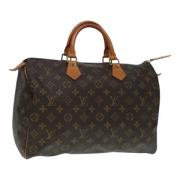 Pre-owned Canvas handbags Louis Vuitton Vintage , Brown , Dames