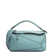 Pre-owned Leather handbags Loewe Pre-owned , Blue , Dames