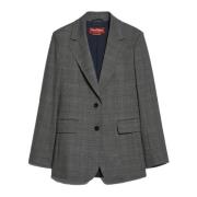 Wollen Blazer Prins van Wales Design Max Mara Studio , Gray , Dames