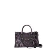 Grijze Leren Kleine Portemonnee Balenciaga , Gray , Dames