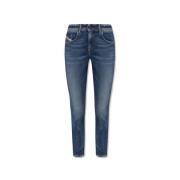 2017 Slandy super skinny jeans Diesel , Blue , Dames