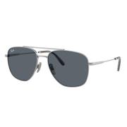 Titanium Zonnebril William Blauwe Lenzen Ray-Ban , Gray , Unisex