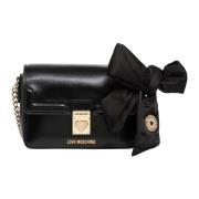 Schoudertas met strikdetail en magneetsluiting Love Moschino , Black ,...