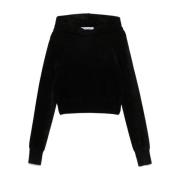 Zwarte Cropped Hoodie Alexander Wang , Black , Dames