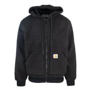 Zwarte Actieve Voering Jas Carhartt Wip , Black , Heren