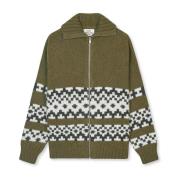 Oversized Vest met Gebreid Patroon Mads Nørgaard , Green , Dames