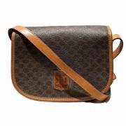 Pre-owned Canvas shoulder-bags Celine Vintage , Brown , Dames