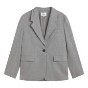 Gestreepte getailleerde jas Maison Kitsuné , Gray , Dames