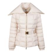 Stijlvolle Getailleerde Winterjas Elisabetta Franchi , Beige , Dames