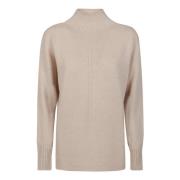 Comfortabele Turtle Neck Sweater Drumohr , Beige , Dames