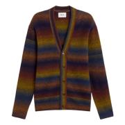 Gradient V-Neck Cardigan Nn07 , Multicolor , Heren