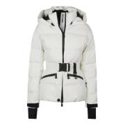 Warme Donsjas voor Koud Weer Moncler , White , Dames