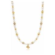 Women's Eye of Ra Pearl Choker Nialaya , Yellow , Dames