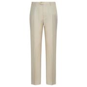 Wollen op maat gemaakte broek met plooien Etro , Beige , Heren