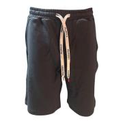 Grijze Katoenen Logo Achter Shorts Peuterey , Gray , Heren