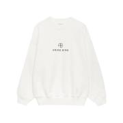 Monogram Ronde Hals Sweatshirt Anine Bing , White , Dames