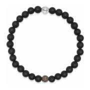 Men's Grey Diamond Wristband with Onyx Nialaya , Gray , Heren