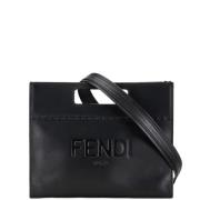 Pre-owned Leather handbags Fendi Vintage , Black , Dames