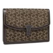 Pre-owned Canvas clutches Celine Vintage , Brown , Dames