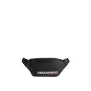 Logo heuptas met ritssluiting Dsquared2 , Black , Heren