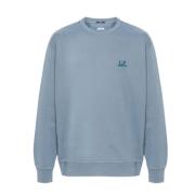 Logo-geborduurde Katoenen Sweatshirt C.p. Company , Blue , Heren