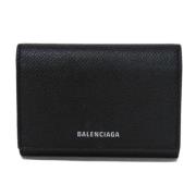 Pre-owned Leather wallets Balenciaga Vintage , Black , Dames