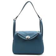 Pre-owned Leather shoulder-bags Hermès Vintage , Blue , Dames