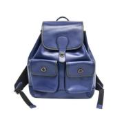 Pre-owned Leather backpacks Coach Pre-owned , Blue , Dames