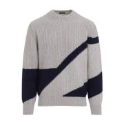 Kasjmier Gebreide Crewneck Trui Ermenegildo Zegna , Multicolor , Heren