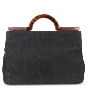 Pre-owned Denim handbags Chanel Vintage , Black , Dames