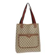 Pre-owned Leather totes Gucci Vintage , Beige , Dames