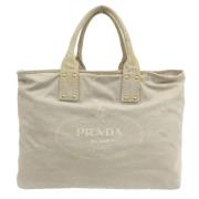 Pre-owned Canvas prada-bags Prada Vintage , Beige , Dames