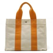 Pre-owned Canvas handbags Hermès Vintage , Beige , Dames