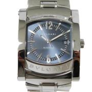 Pre-owned Stainless Steel watches Bvlgari Vintage , Blue , Dames