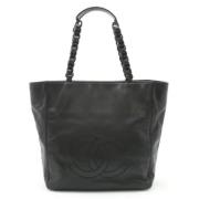 Pre-owned Leather chanel-bags Chanel Vintage , Black , Dames