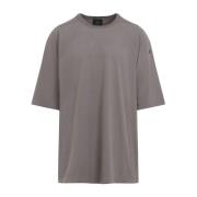 Stof Crewneck T-shirt voor mannen Moncler , Gray , Heren