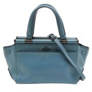 Pre-owned Leather handbags Coach Pre-owned , Blue , Dames