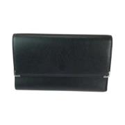 Pre-owned Leather wallets Cartier Vintage , Black , Dames